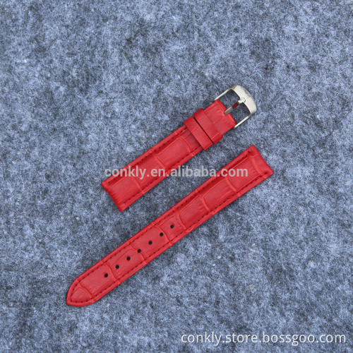 Red 2 piece of leather watch band manufacturer